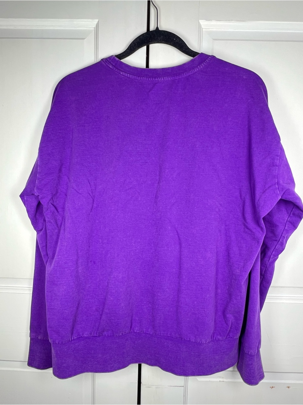 LAKERS ๐ New Era Purple 100% Cotton Crewneck Sweatshirt Size Medium - Picture 3 of 5